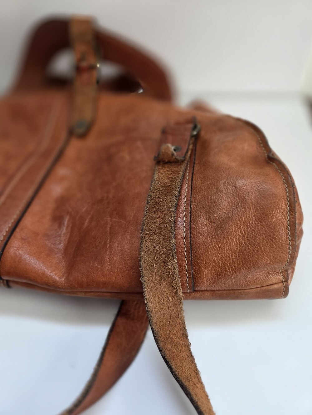 Patricia Nash Milania Convertible Satchel Bag Brown Leather - Picture 11 of 12